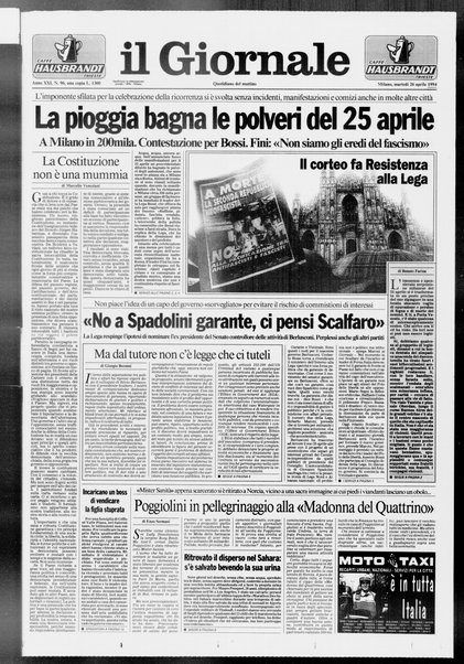 Il giornale : quotidiano del mattino